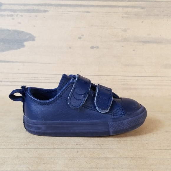 leather velcro converse